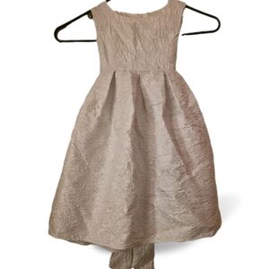 Katie M. Girls Size 4 White & Silver Petticoat Party Dress